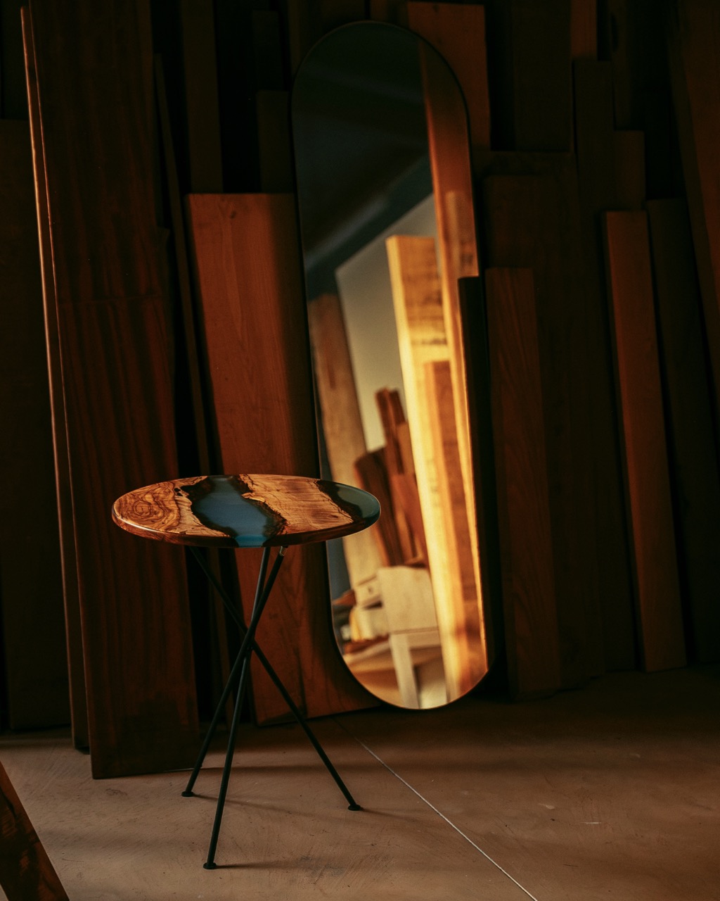 Sideboard mit Feuerstelle